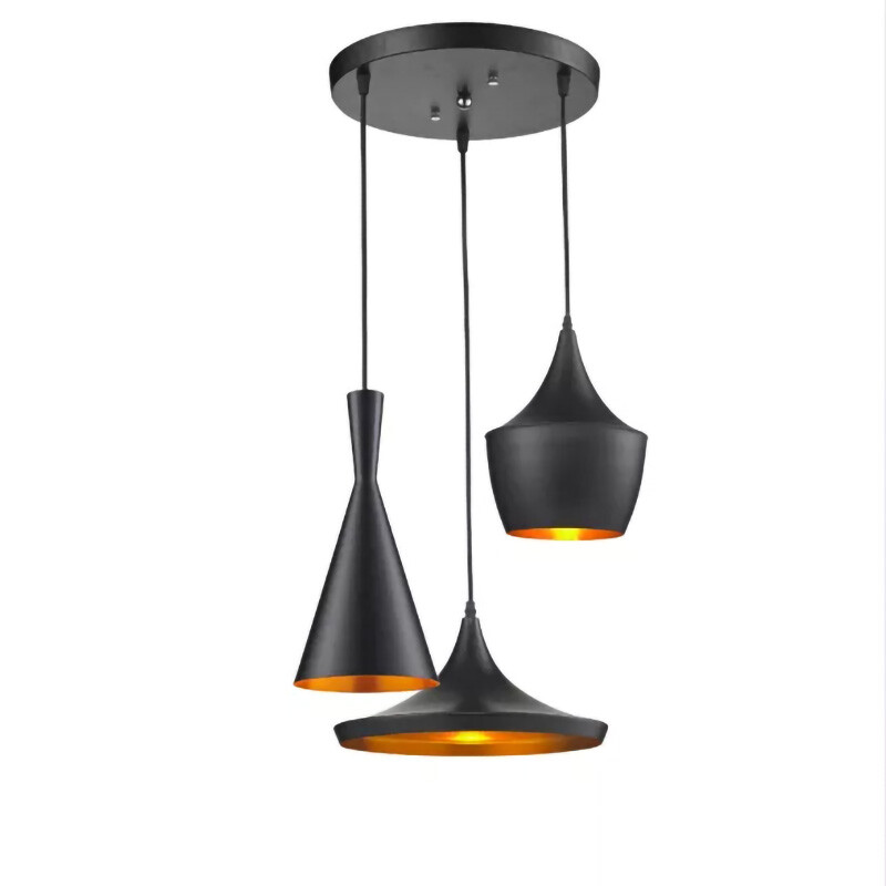 ACDGE4 Lámpara Colgante Geisha Trio Negro