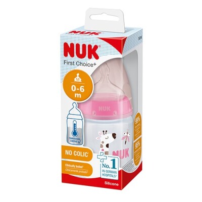 Mamadera Nuk 150 Ml. Silicona Control Temperatura Rosa Mamadera Nuk 150 Ml. Silicona Control Temperatura Rosa