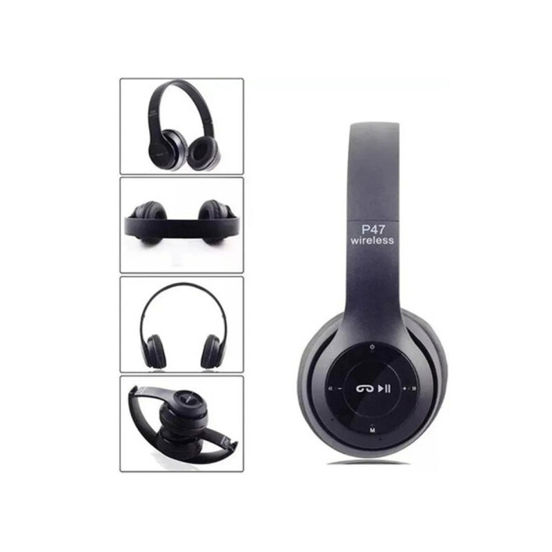 Auriculares Inalambricos Bluetooth P47 De Vincha Economicos Negro Auriculares Inalambricos Bluetooth P47 De Vincha Economicos Negro