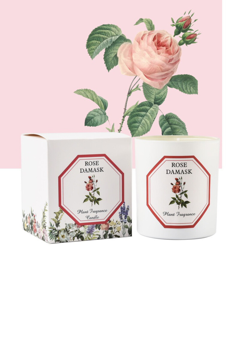 Vela Aromática En Vaso De Vidrio - Rosa 