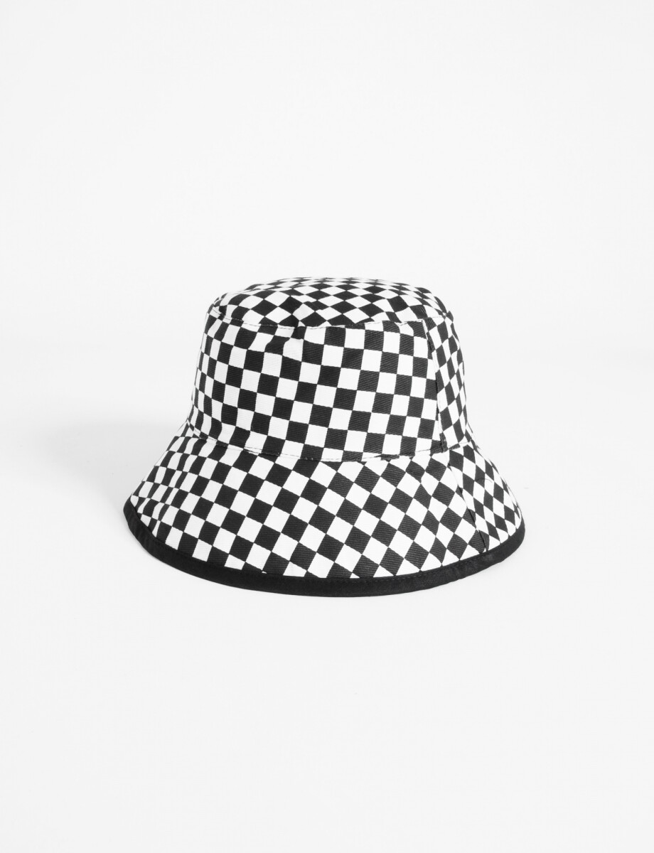 Bucket detalle cuadros - negro 