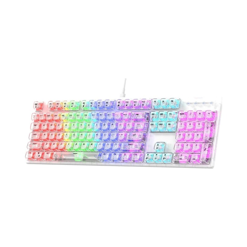 Teclado mecánico L1000 transparente con luces RGB con cable Teclado mecánico L1000 transparente con luces RGB con cable