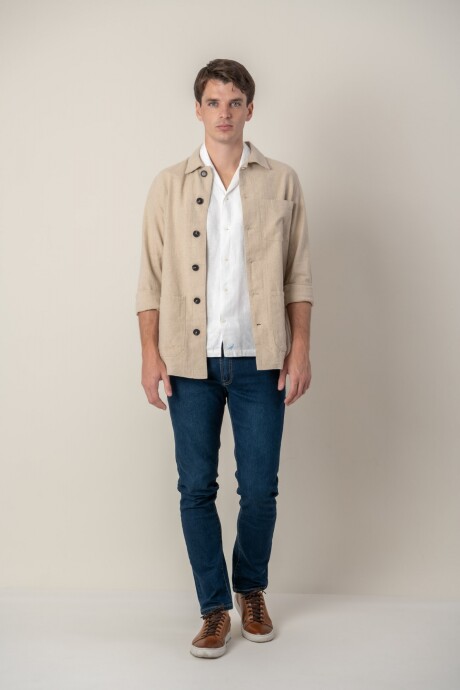 Sobre camisa Lino Beige