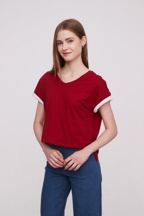 Remera Sabrina Rojo Oscuro
