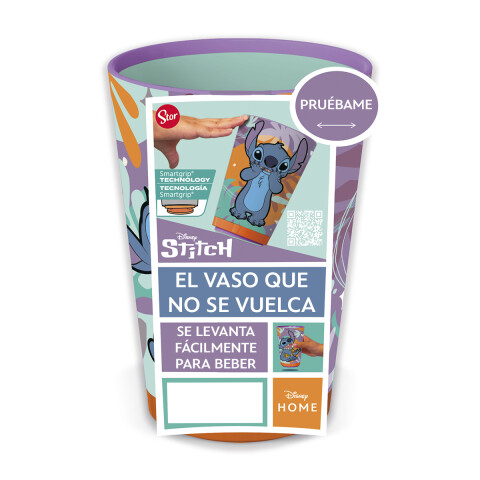 Vaso Plástico Antivuelco Stitch 470 ml U