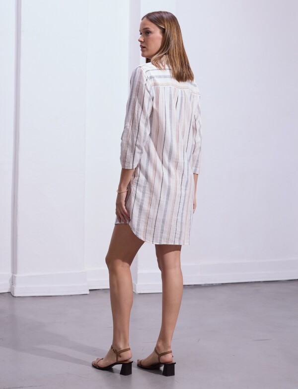 Vestido Algodon BEIGE/MULTI