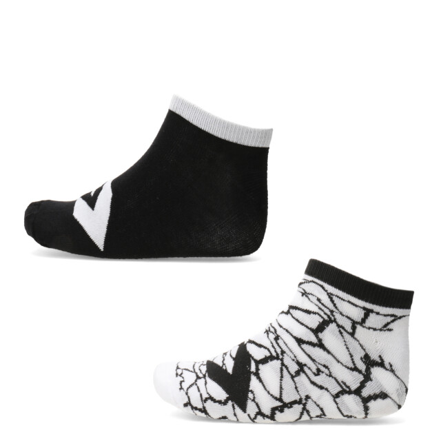 Medias de Mujer Converse x2 Craquel Blanco - Negro