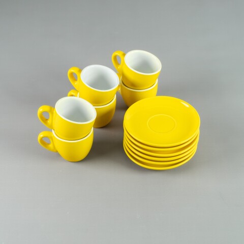 Taza de Cafe de 90 ml c/ Plato 11,5 cm Amarillo Choosing Taza de Cafe de 90 ml c/ Plato 11,5 cm Amarillo Choosing