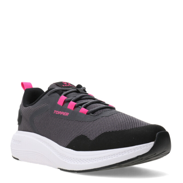 Championes Unisex Topper Gris Topo - Negro - Rosado