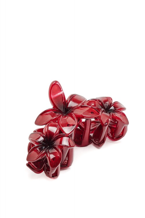 Broche Flores Burdeos