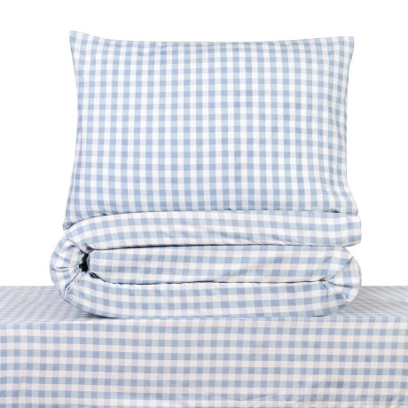 JGO SÁBANAS FIBRA-SUAVE CELESTE SQUARES KIDS