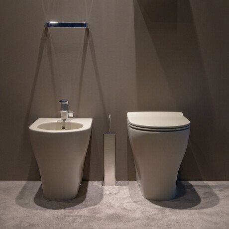 BIDET A PISO BEIGE MATE FLAMINIA GAMAS DE BEIGE