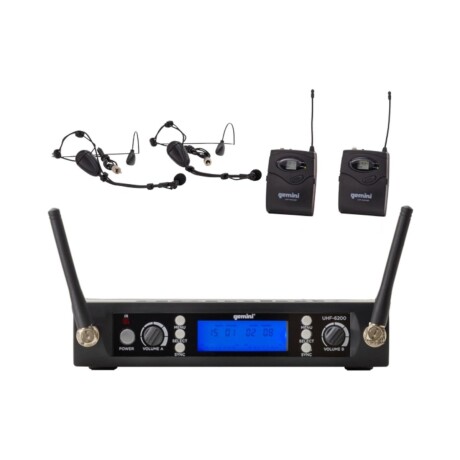 Microfono Inalambrico Gemini Uhf-6200hl-r2 X 2 Headset Microfono Inalambrico Gemini Uhf-6200hl-r2 X 2 Headset
