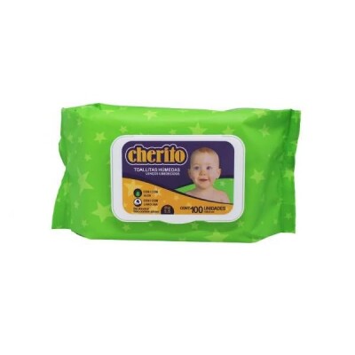 Toallitas Húmedas Cherito Con Lanolina 100 Uds. Toallitas Húmedas Cherito Con Lanolina 100 Uds.