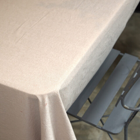 Mantel liso cuadrado algodón 140x140cm beige