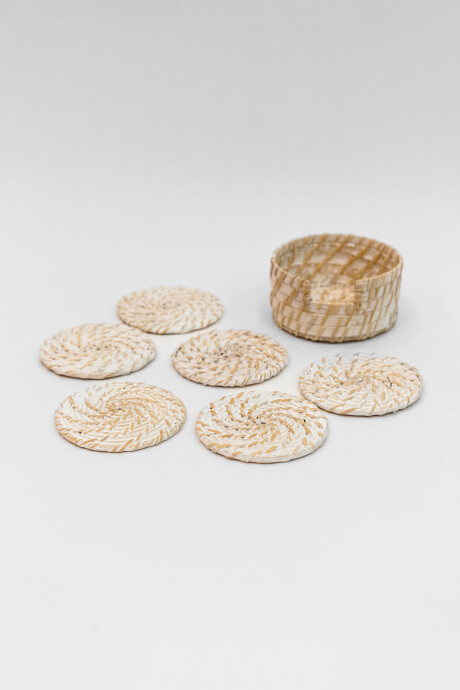 Posa Vaso Angra, Set 6pcs Crudo / Natural