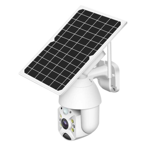 Camara Seguridad Domo GPower Exterior Solar Inalambrica 1080 Variante Color Blanco