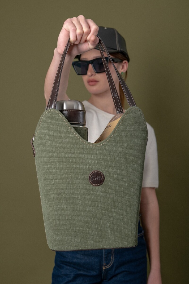 Matera canasto lona Verde