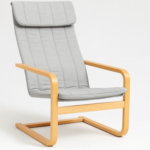 Sillón Individual Flex Gris de Diseño Nórdico con Estructura de Madera – Ideal para Living, Dormitorio u Oficina Sillón Individual Flex Gris de Diseño Nórdico con Estructura de Madera – Ideal para Living, Dormitorio u Oficina