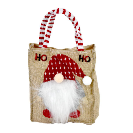 Bolsa arpillera navideña con aplique diferentes diseños Bolsa arpillera navideña con aplique diferentes diseños