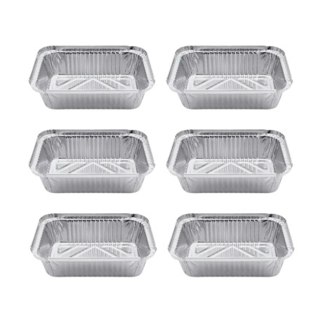 6 bandejas de aluminio rectangulares 6 bandejas de aluminio rectangulares