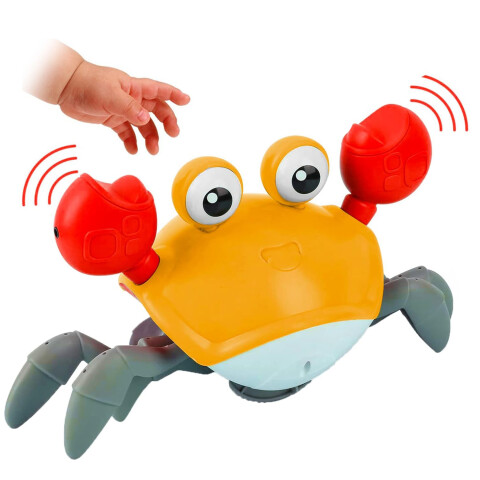 Juguete Cangrejo Tik Tok Caminante Bailarín Música Bebe Variante Color Amarillo