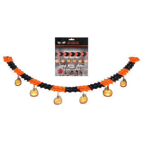 GUIRNALDA HALLOWEEN PAPEL 3MT 6 CALABAZAS GUIRNALDA HALLOWEEN PAPEL 3MT 6 CALABAZAS