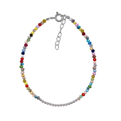 Pulsera de plata 925 con cuentas de acrílico. Pulsera de plata 925 con cuentas de acrílico.