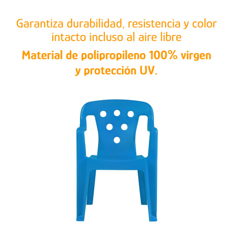 Set X2 Sillas Infantiles Apoya Brazos 40kg Protección UV Azul