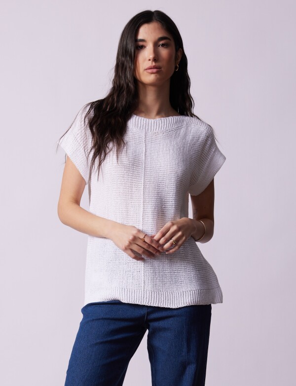 Buzo Espalda Botones BLANCO