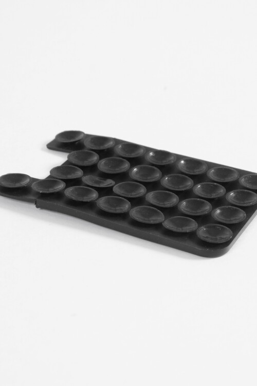 Tarjetero adhesivo ventosa negro