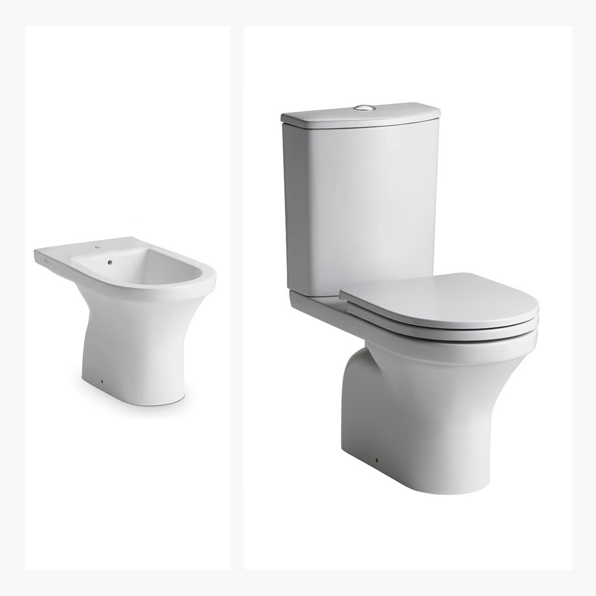 Juego De Inodoro, Mochila Y Bidet. Ferrum Linea Varese 