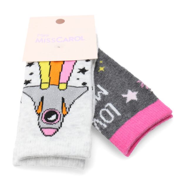 Medias Mini Miss Carol Media Rocket pack X2 Azul