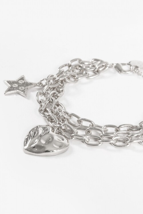 Pulsera cadena charrua plateado