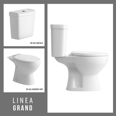 INODORO CON CISTERNA MOCHILA Y TAPA BLANCO