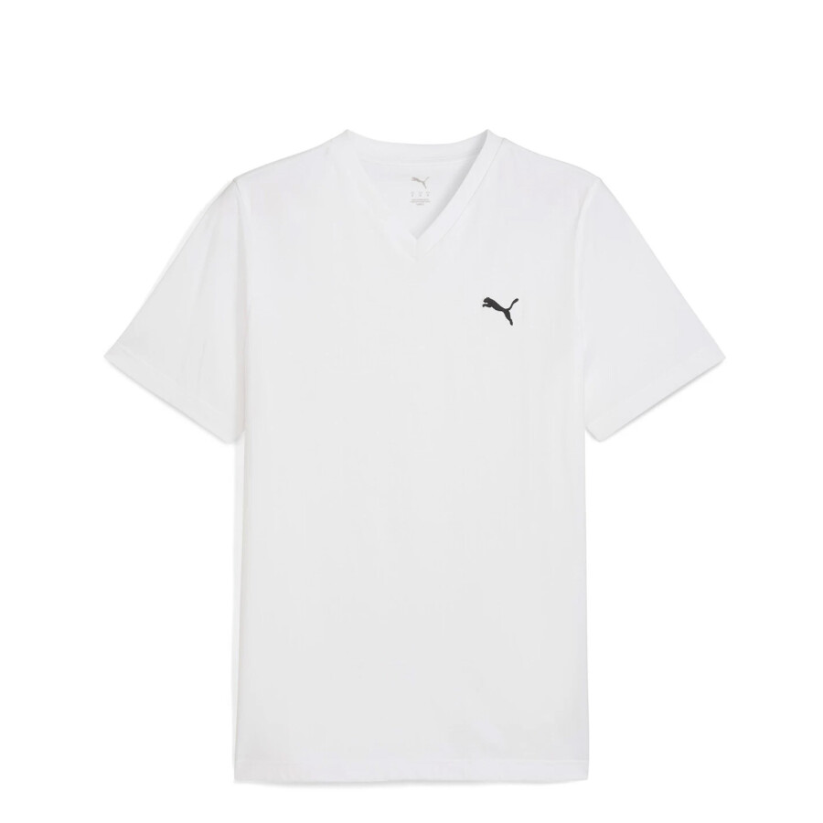 Remera de Hombre Puma Ess Vneck Blanco