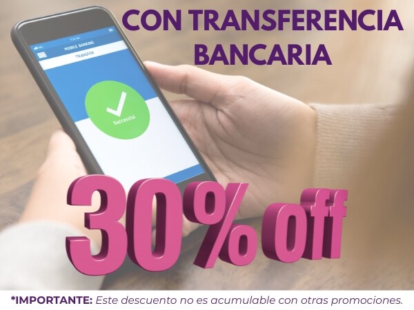 30% OFF TRANSFERENCIA