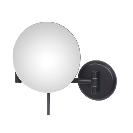 Espejo Pared Redondo 168Mm 5X Negro Mate 000