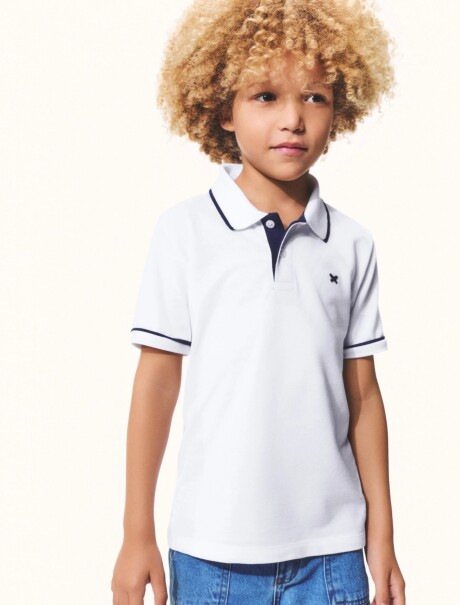 CAMISA DE CUELLO CON ESTAMPADO BLANCO