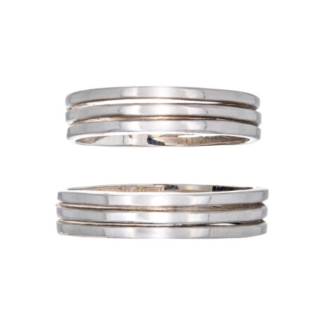 Par de alianzas de plata 925. Par de alianzas de plata 925.