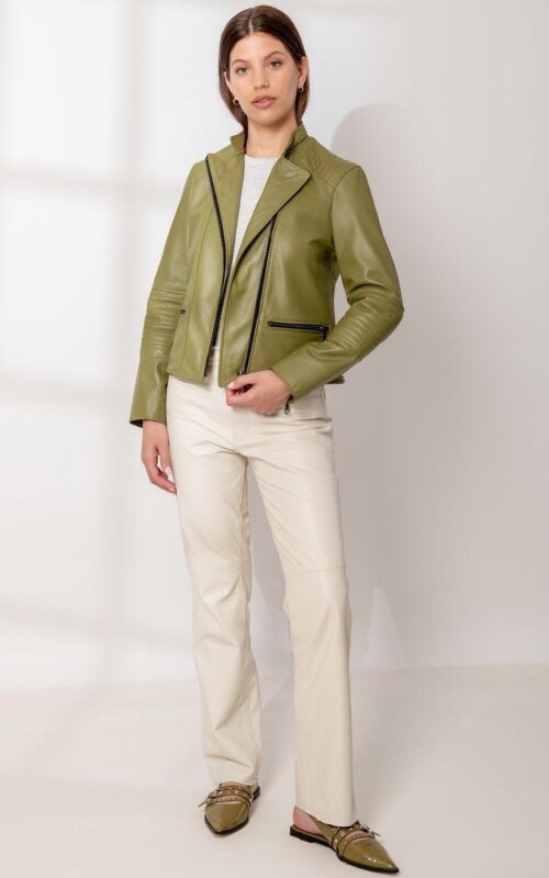 Chaqueta de cuero Dubai Verde