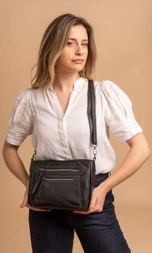 BANDOLERA ANEMONA NEGRO