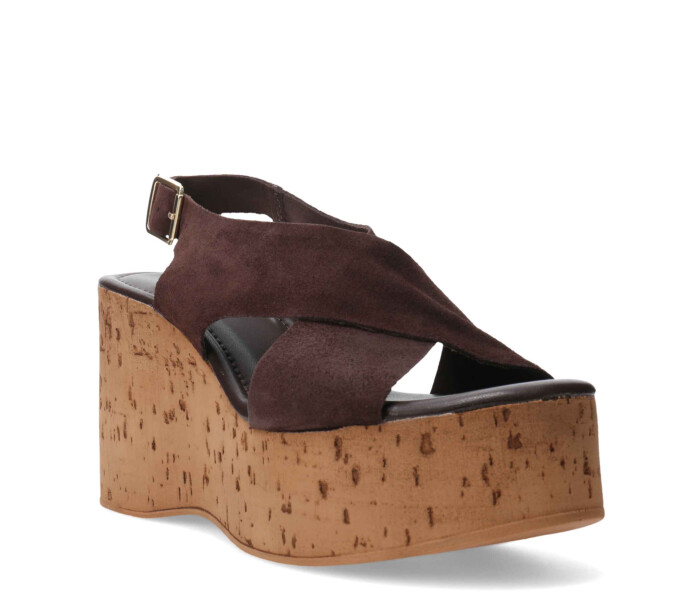 Sandalia de Mujer Bottero con plataforma Marrón Café