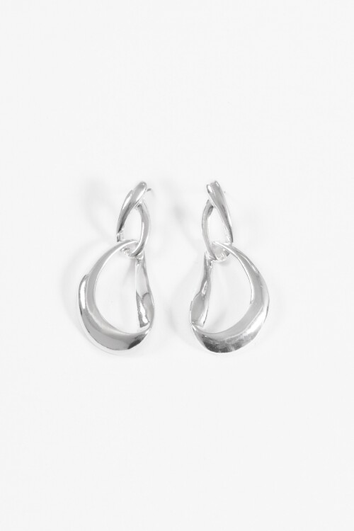 Caravanas irregular plateado