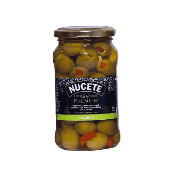 Nucete Aceitunas Premium Verdes Rellenas 220ml Nucete Aceitunas Premium Verdes Rellenas 220ml