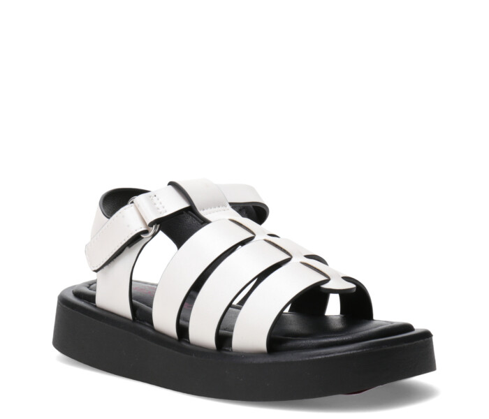 Sandalia de Niña MINI Miss Carol DUGA estilo franciscana Blanco Hueso