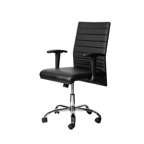 ASIENTO DE OFICINA PU-Y-METAL NEGRO HY-537