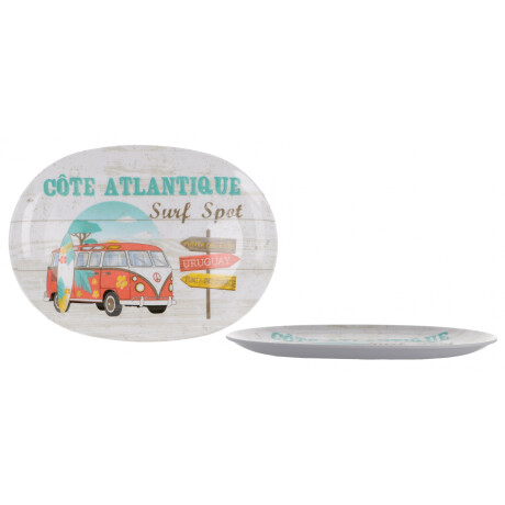 Plato de melamina oval línea cote atlantique Plato de melamina oval línea cote atlantique