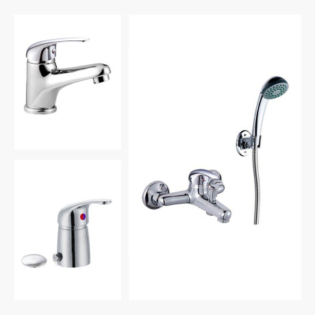 Juego De Griferia 35 mm Ducha, Lavatorio y Bidet con transf 000