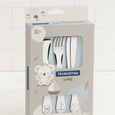JUEGO DE CUBIERTOS PARA NIÑO TRAMONTINA LE PETIT JUEGO DE CUBIERTOS PARA NIÑO TRAMONTINA LE PETIT